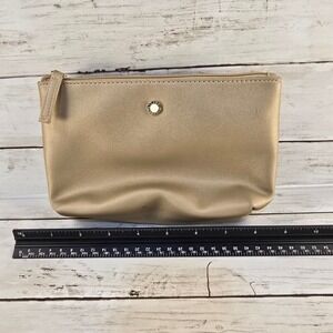 Bvlgari Parfums Emirates Gold Metallic Cosmetic Makeup Travel Toiletry Pouch Bag